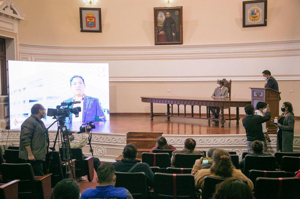 El ministro de Salud, Jeyson Auza, presentó este lunes el informe epidemiológico nacional desde Sucre.