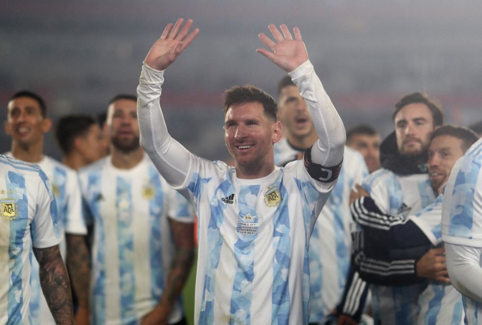 Lionel Messi tras la goleada de Argentina a Bolivia. 