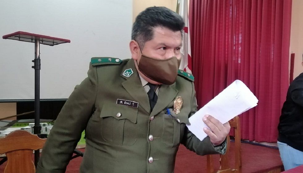 El teniente coronel Rubén Díaz de la Fuerza Especial de Lucha contra la Violencia.