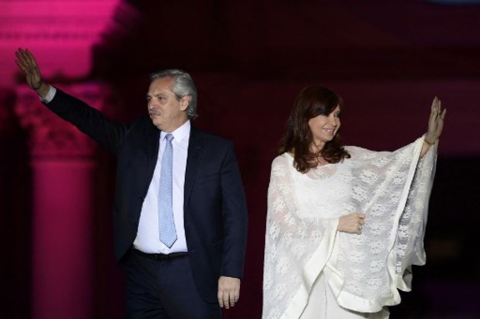 El presidente y la vicepresidenta de Argentina, Alberto Fernández y Cristina Kirchner, respectivamente.