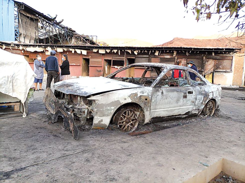 CAMARGO. Los daños materiales de terceros afectados por el incendio están siendo evaluados por una empresa, en coordinación con la Alcaldía.