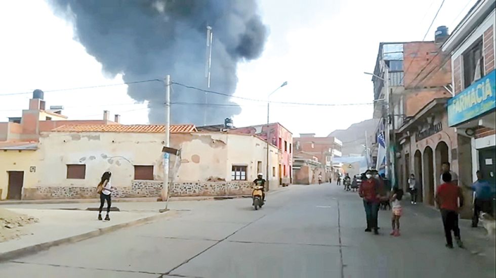 ZOZOBRA. La explosión que se produjo el lunes 13 de septiembre, en oficinas del Sedcam.