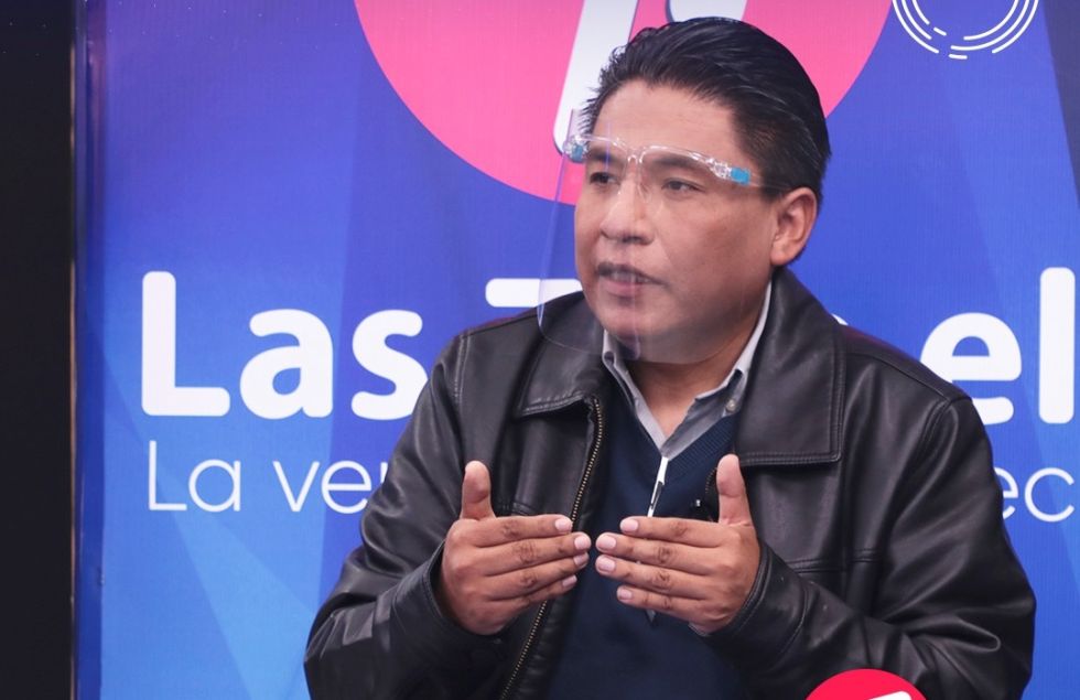 Iván Lima, ministro de Justicia, durante una entrevista en el canal estatal, este domingo.
