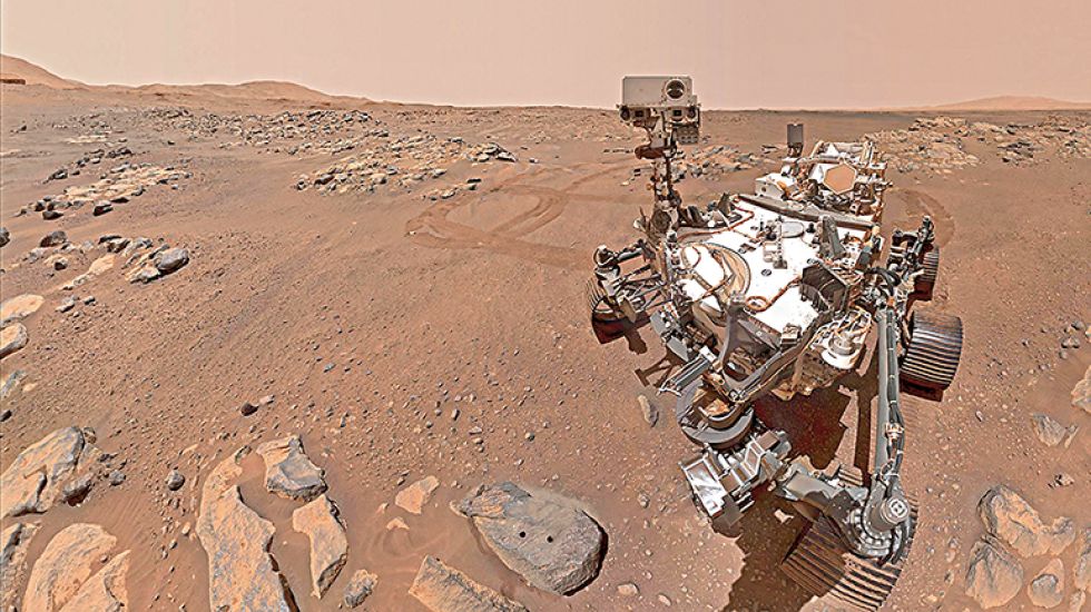 SONDA. Perseverance aterrizó en la superficie de Marte en febrero de este año.