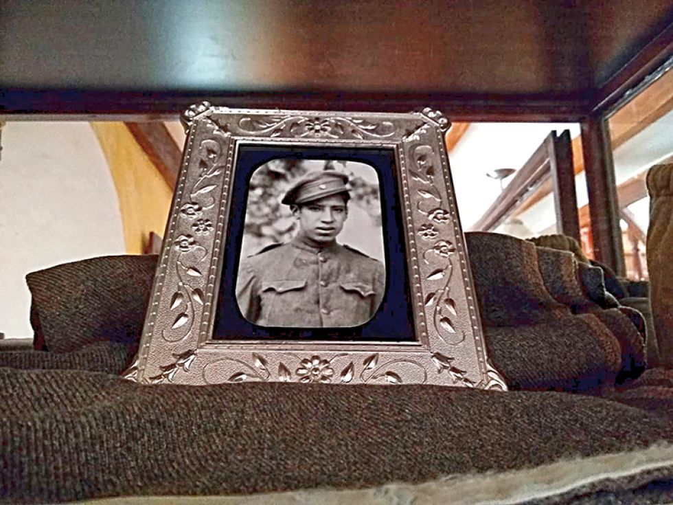 El joven soldado Humberto Iporre Salinas durante la Guerra del Chaco.