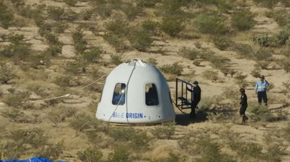 Blue Origin permaneció en el espacio por algunos minutos antes de retornar a la Tierra.