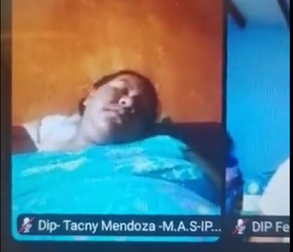 La diputada del MAS Tacny Mendoza durante la sesión de la Cámara Baja este jueves.