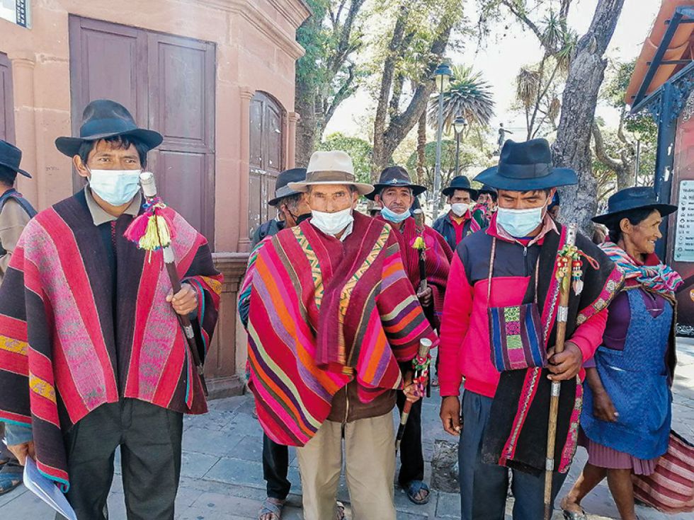 QUEJA. Los ayllus de Quila Quila manifestaron su preocupación por el saneamiento de tierras.
