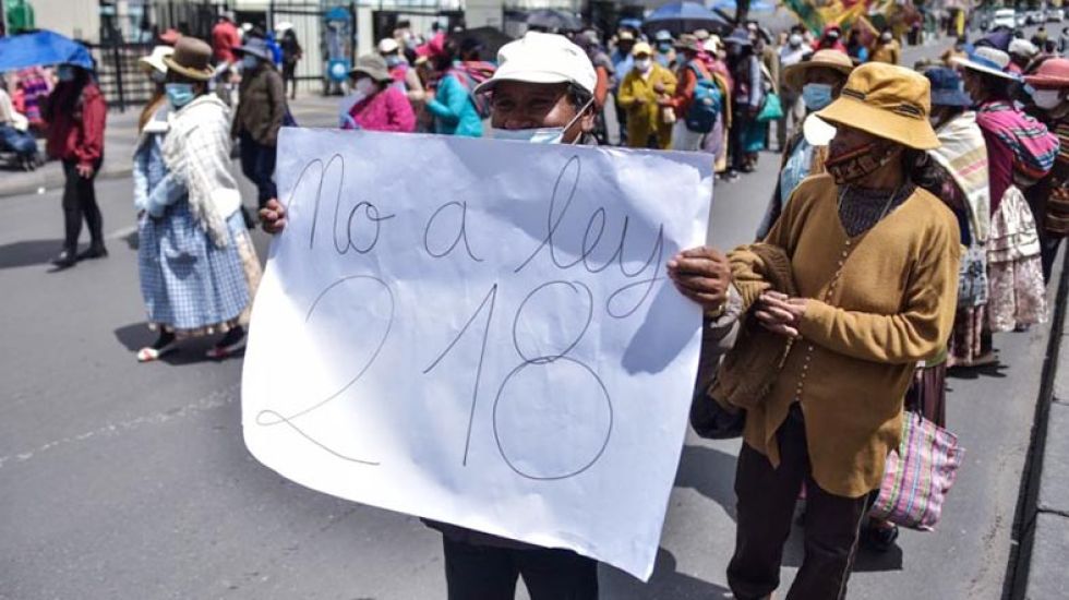 DESCONTENTO. El primer paro de los sectores en contra de las leyes aprobadas por el Gobierno, se sintió más en Santa Cruz de la Sierra.