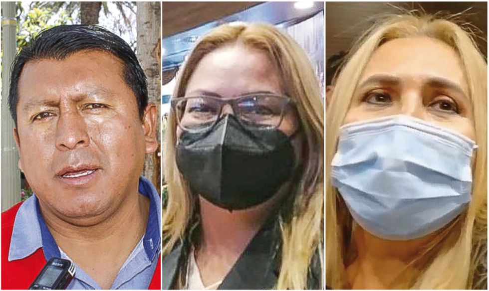 ¿TRANSFUGIO?. Los diputados Edwin Rojas y Keyla Ortiz, expulsados de CC, y su colega Sandra Paz, disidente de Creemos.
