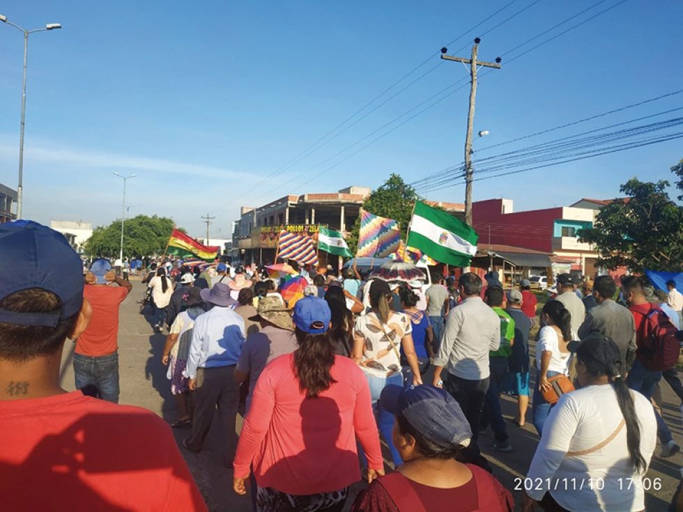 MANIFESTACIONES. Una marcha en apoyo al Gobierno