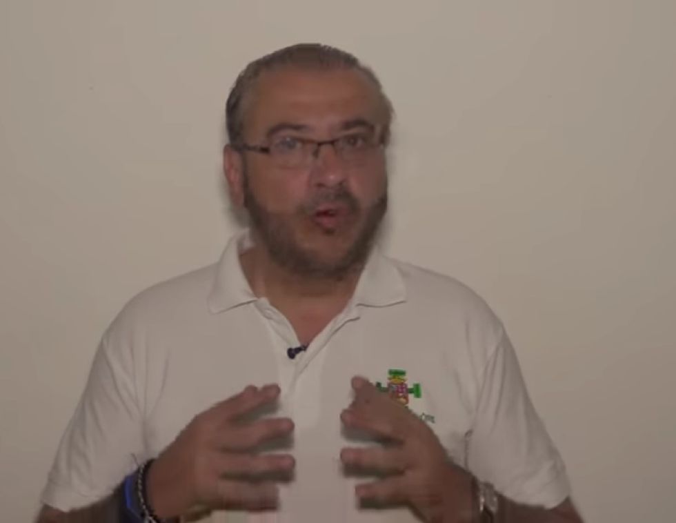 El presidente del Comité pro Santa Cruz, Rómulo Calvo, durante su mensaje emitido en redes sociales.