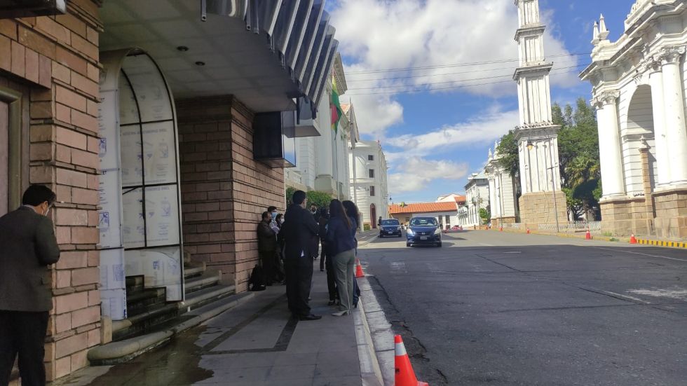 Los postulantes a vocales en puertas del Consejo de la Magistratura.