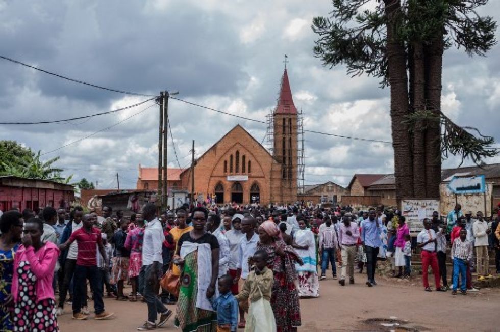 Vista de una escena cotidiana en un lugar céntrico de Citega, la capital de Burundi.