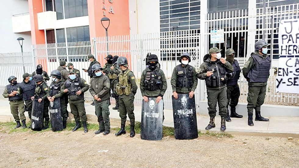 PROCESO. Vista del Tribunal donde se sustanció la audiencia de medidas cautelares.