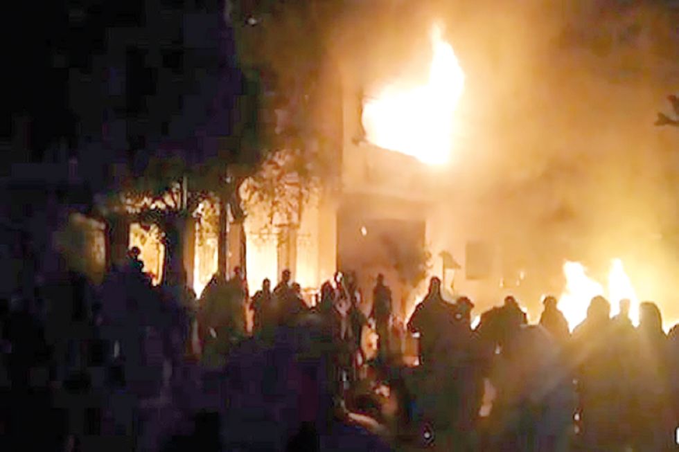 DISTURBIOS. Luego de las elecciones de 2019, una turba incendió el edificio del TED en Potosí.