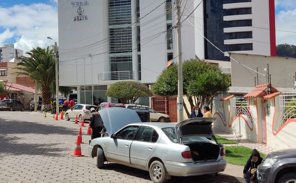 El punto de inspección técnica de la plazuela Cumaná, en Sucre.