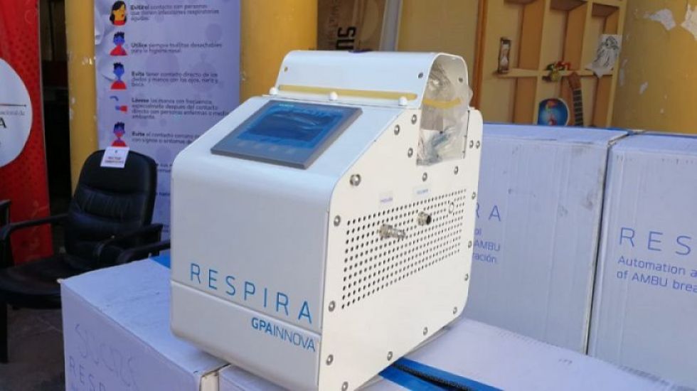 Respitadores españoles entregados en Sucre, que nunca se pudieron en funcionamiento.