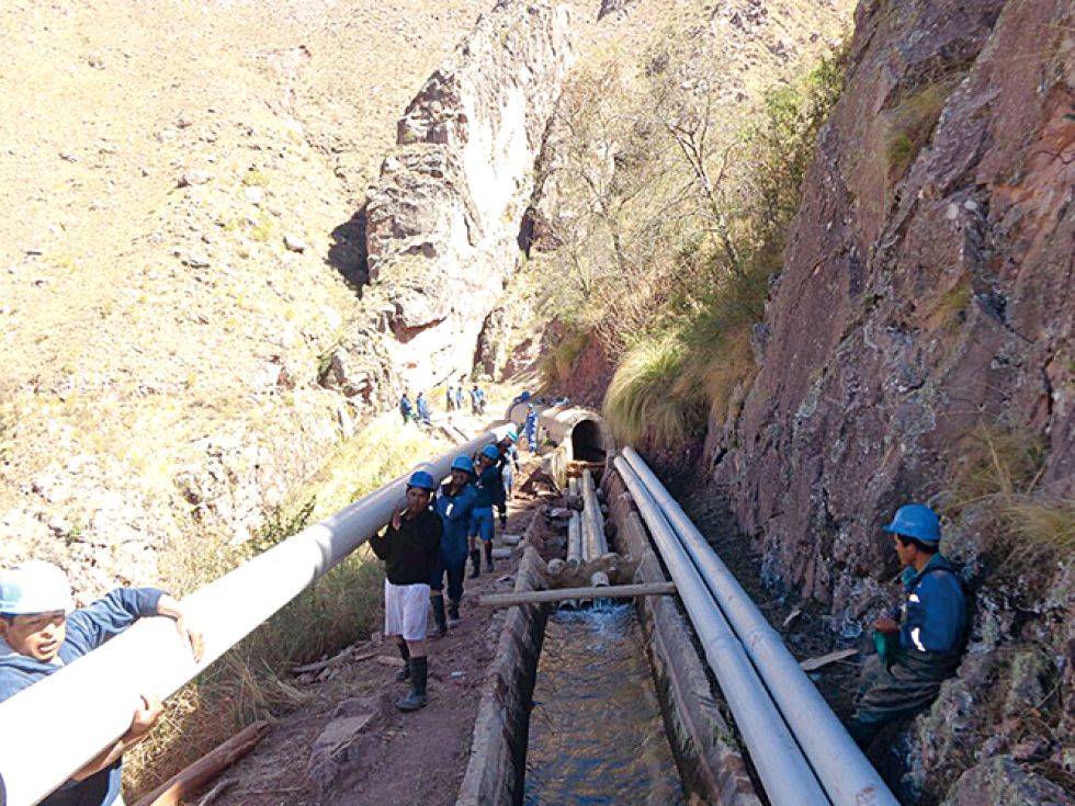 EXPANSIÓN. Durante cinco años Elapas destinará Bs 35 millones para invertir en proyectos de ampliación de agua potable y alcantarillado.
