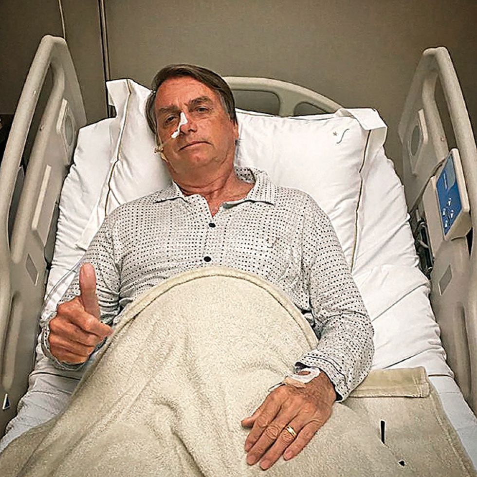 SALUD. Jair Bolsonaro, internado en un hospital de Sao Paulo, a la espera de más exámenes.