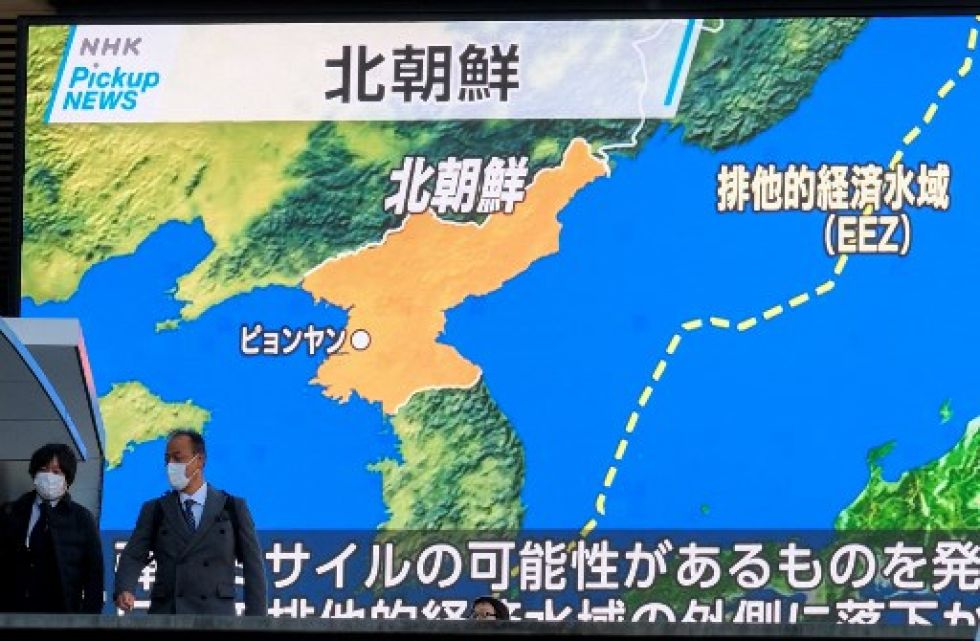 Esquema gráfico de la trayectoria del misil balístico lanzado por Corea del Norte. La acción fue rápidamente criticada por Estados Unidos y Japón, además de Corea del Sur.
