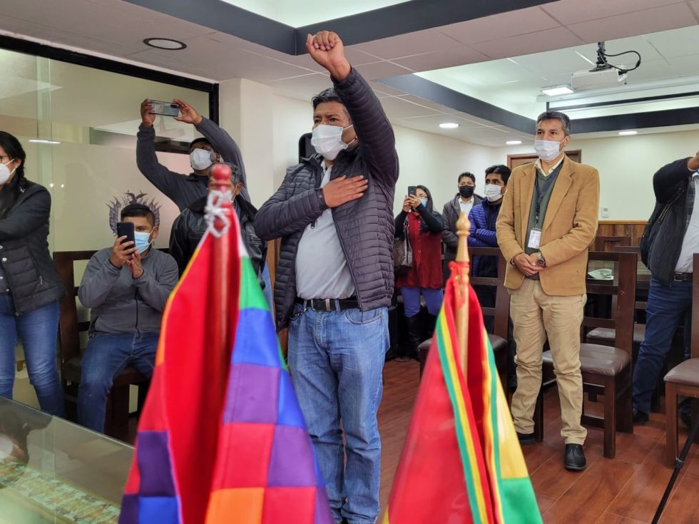Víctor Hugo Vásquez, durante su posesión como nuevo titular de la Ipdsa.
