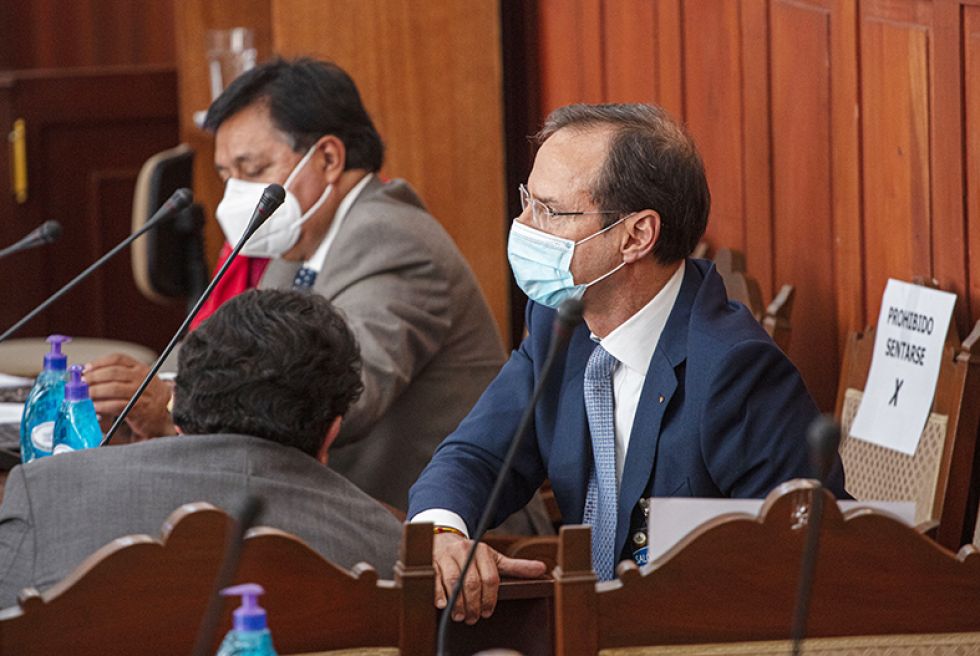 JUICIO. Una de las audiencias en el TSJ donde estuvo presente el expresidente Tuto Quiroga.