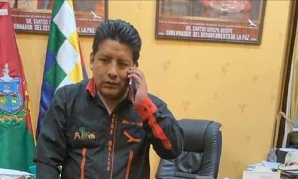 El gobernador de La Paz, Santos Quispe. 