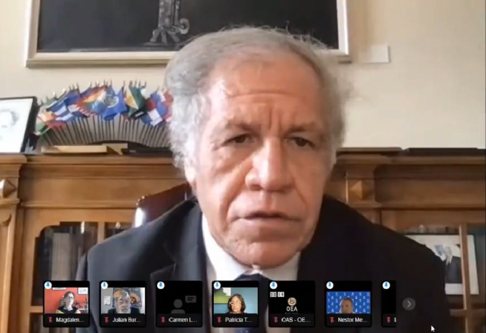 El secretario general de la OEA, Luis Almagro, en la presentación del informe del GIEI.