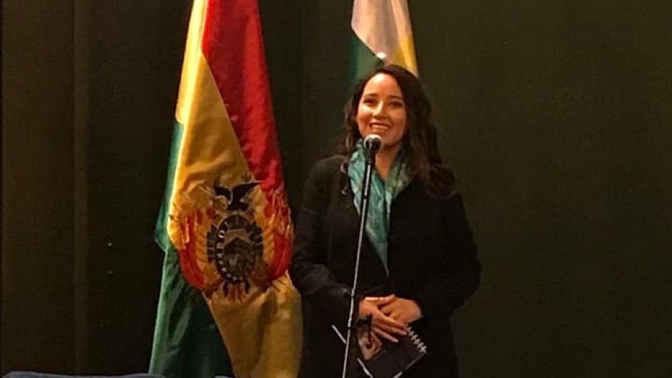 La embajadora boliviana Maira Mariela Macdonal. 