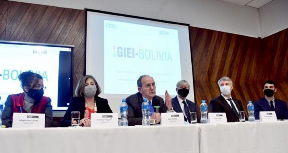 El Grupo Interdisciplinario de Expertos Independientes en diciembre de 2020, en Bolivia.