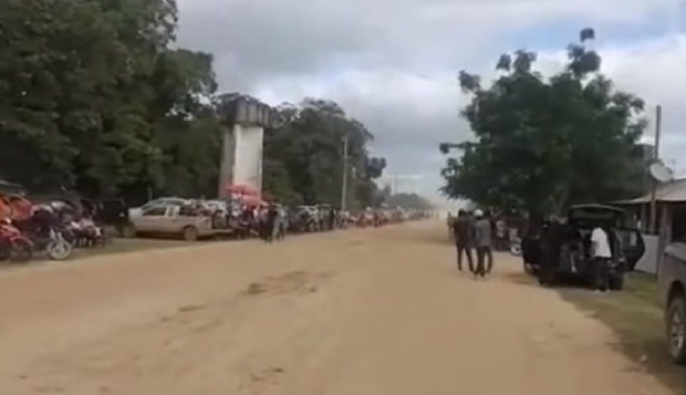 El lugar donde se registró el accidente durante el Rally Vuelta a Marbán, el domingo.
