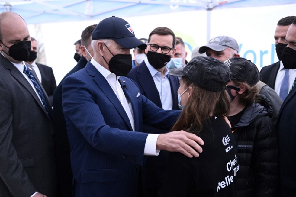 El presidente estadounidense Joe Biden participó en un encuentro con refugiados ucranianos.
