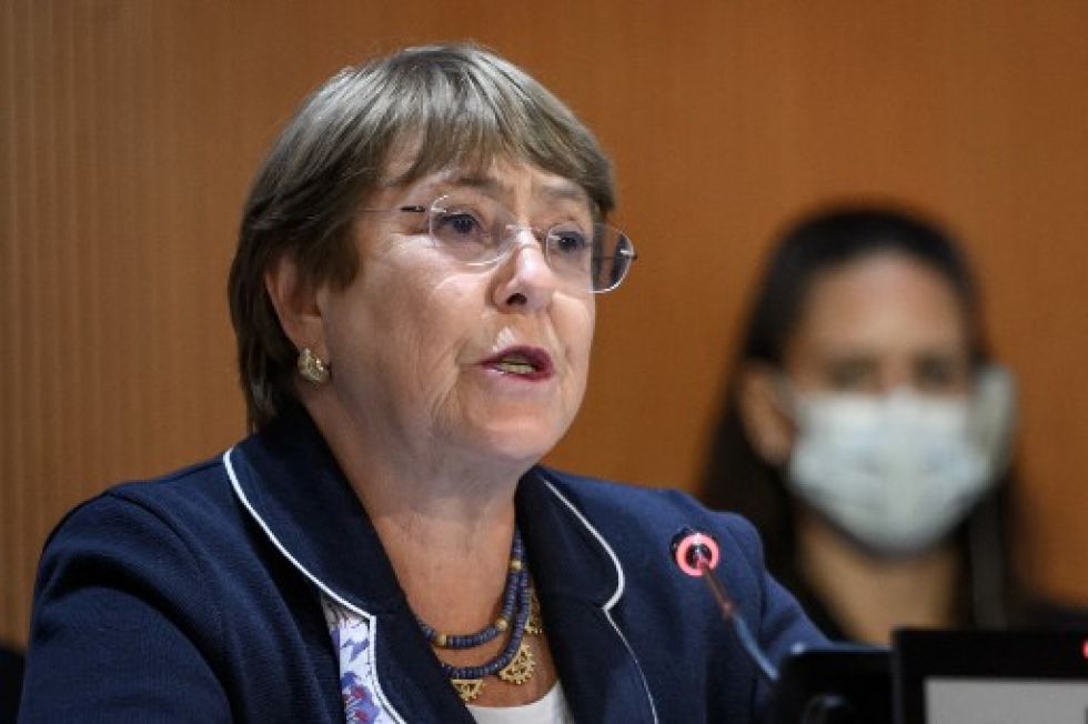 La Alta Comisionada de las Naciones Unidas para los Derechos Humanos, Michelle Bachelet, el domingo, en el Consejo de DDHH de la ONU.