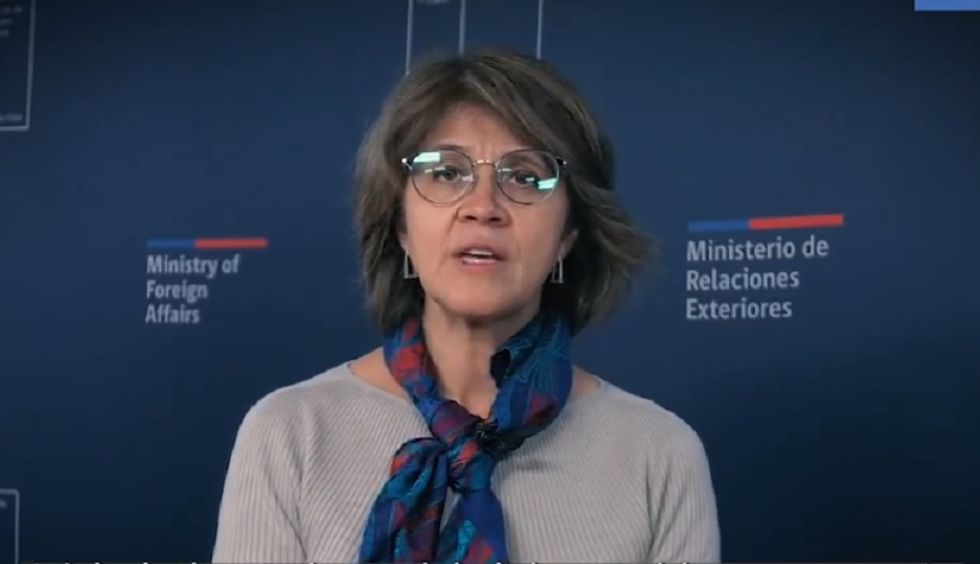 La subsecretaria de Relaciones Exteriores y agente de Chile ante la CIJ, Ximena Fuentes.