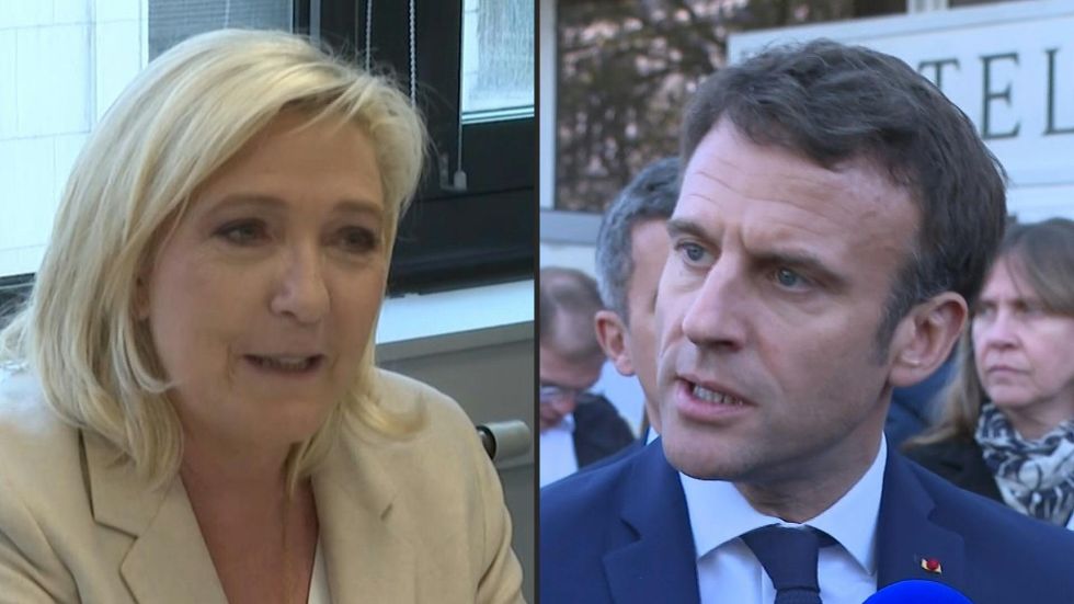 Le Pen (i) y Macron, cada uno por su lado, desde este lunes buscan convencer a los electores que no votaron por ellos en la primera vuelta del domingo.