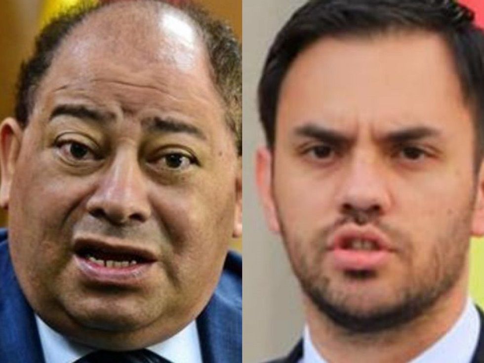 El exministro Carlos Romero (i) y el ministro de Gobierno, Eduardo del Castillo.
