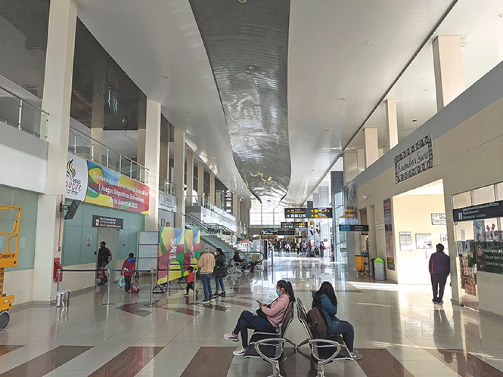 AEROPUERTO. Vista de Alcantarí, que actualmente no opera vuelos directos entre Sucre y La Paz.