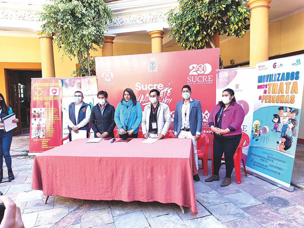 ACTO. Autoridades de la Alcaldía lanzaron las actividades por el Día Muncipal de la Juventud.