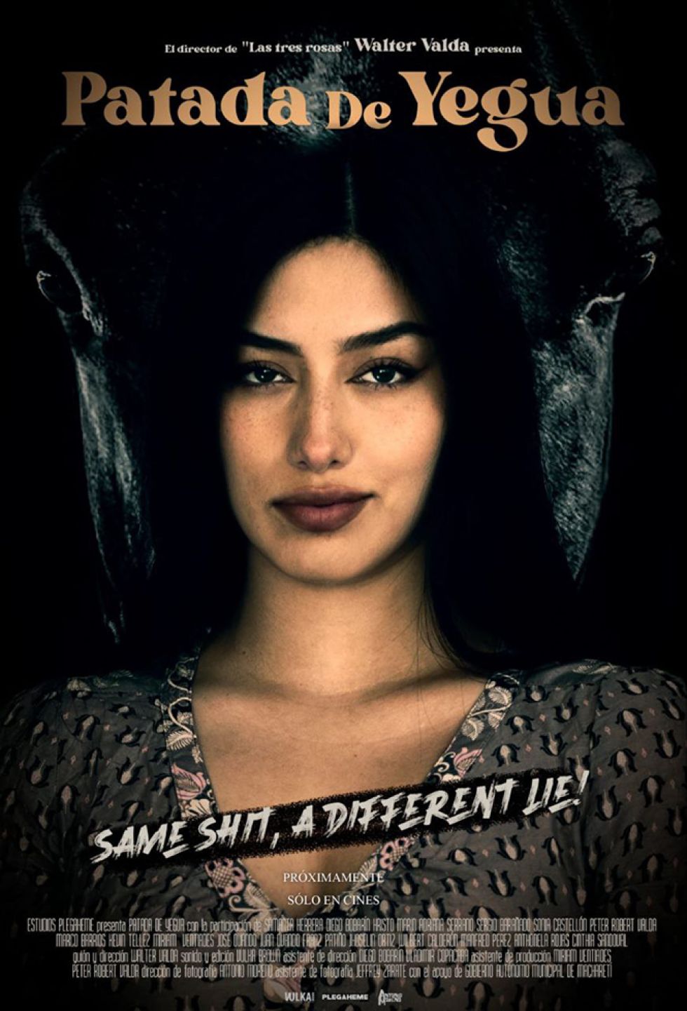 PELÍCULA. El primer afiche oficial de “Patada de yegua” con la imagen de Samanta Herrera.