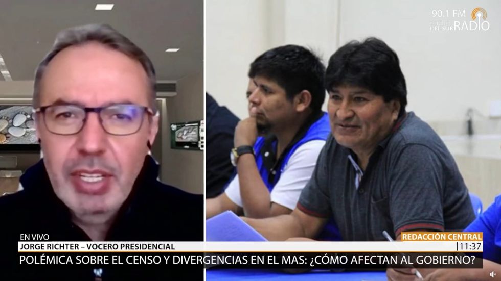 El vocero presidencial, Jorge Richter, durante la entrevista en CORREO DEL SUR.