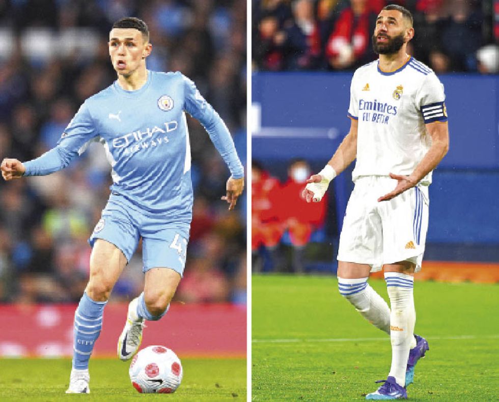 Phil Foden (i) y Karim Benzema son dos de las principales figuras del City y del Real Madrid.