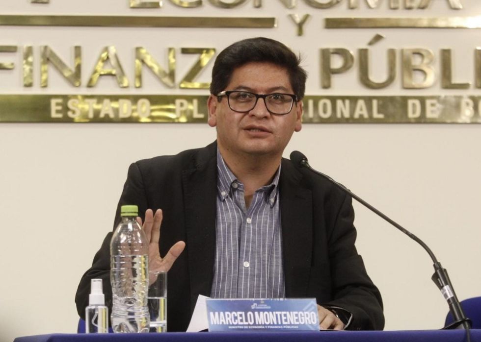 El ministro de Economía, Marcelo Montenegro, en una conferencia de prensa anterior.