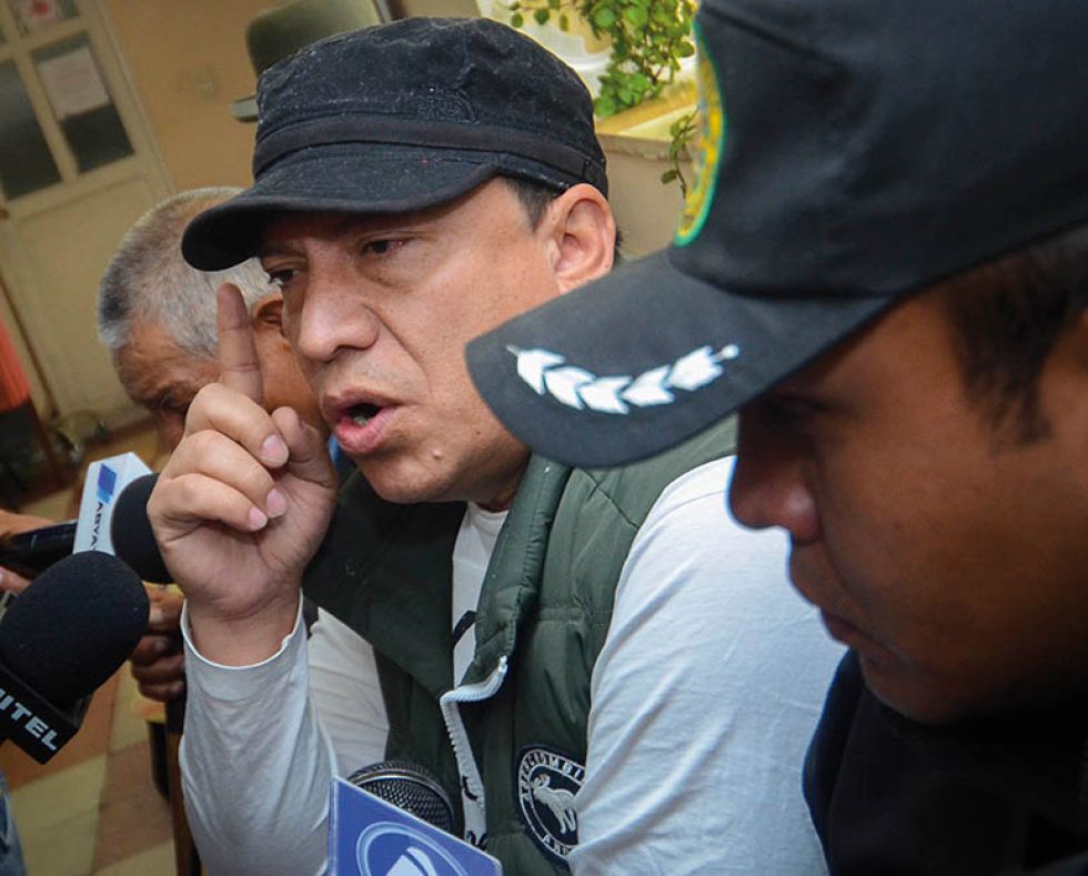 REVELAN. El exdirector del Fondo Indígena, Marco Antonio Aramayo, en una de las audiencias cautelares en su contra.
