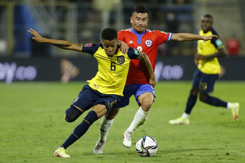 Byron Castillo, durante el duelo de Ecuador frente a Chile.
