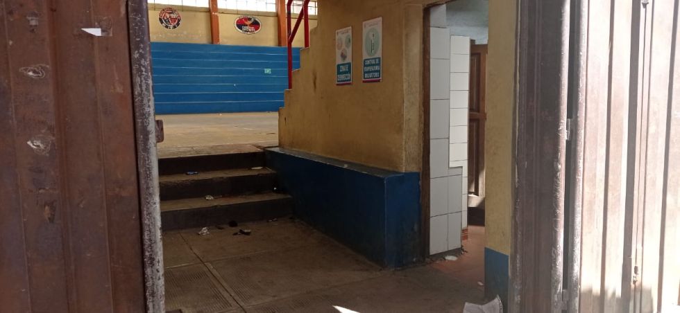 Coliseo de la Universidad Tomás Frías donde se desarrolló la asamblea que terminó en tragedia.