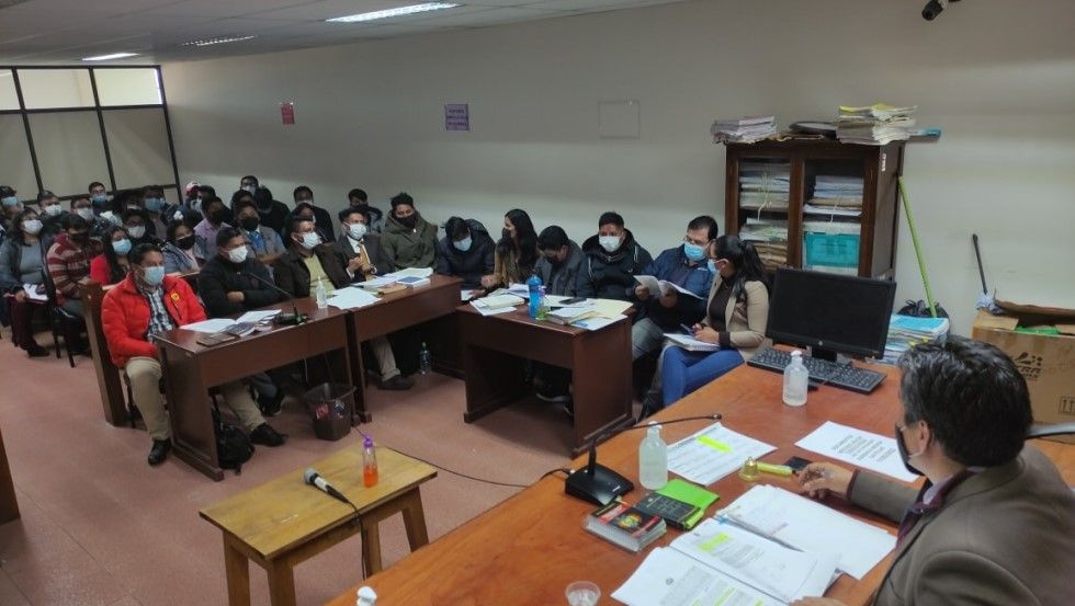La audiencia de medidas cautelares de los implicados en la avalancha en la universidad potosina.