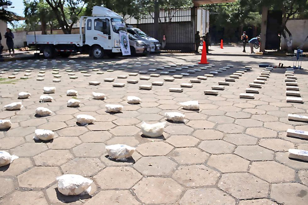 INFORME. El Ministerio de Gobierno presentó ayer los resultados de acciones contra el narcotráfico.