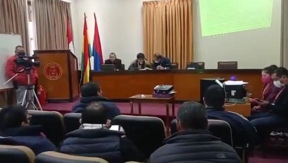 Una comisión del congreso de universidades, en dependencias de la Universidad Autónoma Tomás Frías en Potosí.