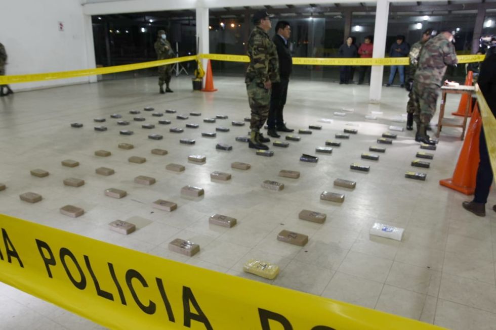 La droga incautada en cuatro operativos desarrollados en Santa Cruz.